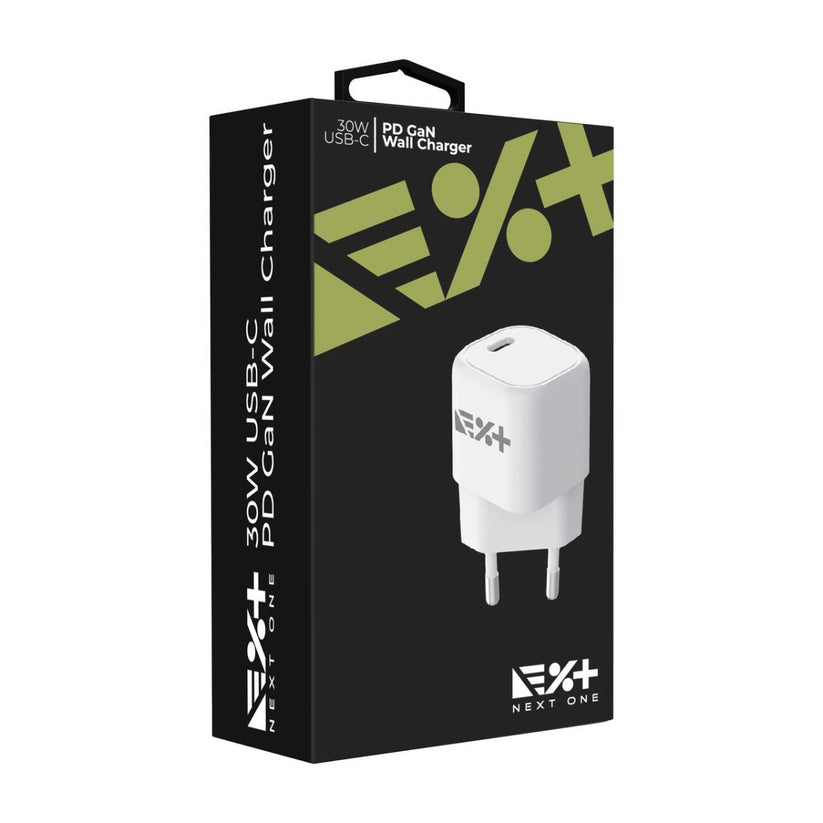Adaptor Priza NEXT ONE 30W USB-C PD Gan Wall Charger - White - iSTYLE RO