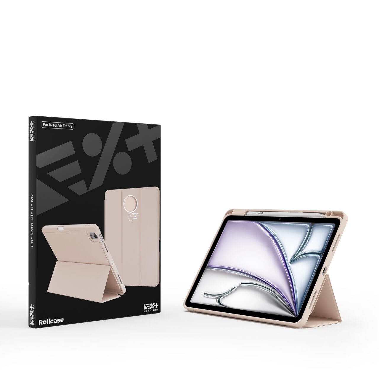 Husa de protectie Next One Rollcase pentru iPad Air 11" M2, cu suport pentru stilou, Roz - iSTYLE RO