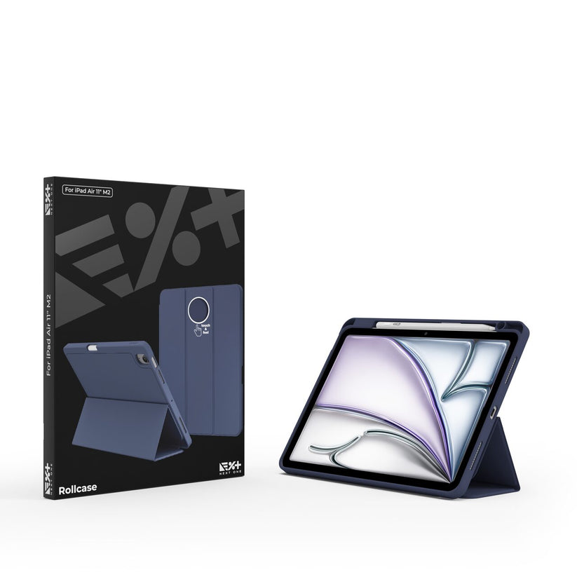 Husa de protectie Next One Rollcase pentru iPad Air 11" M2, cu suport pentru stilou, Albastru - iSTYLE RO