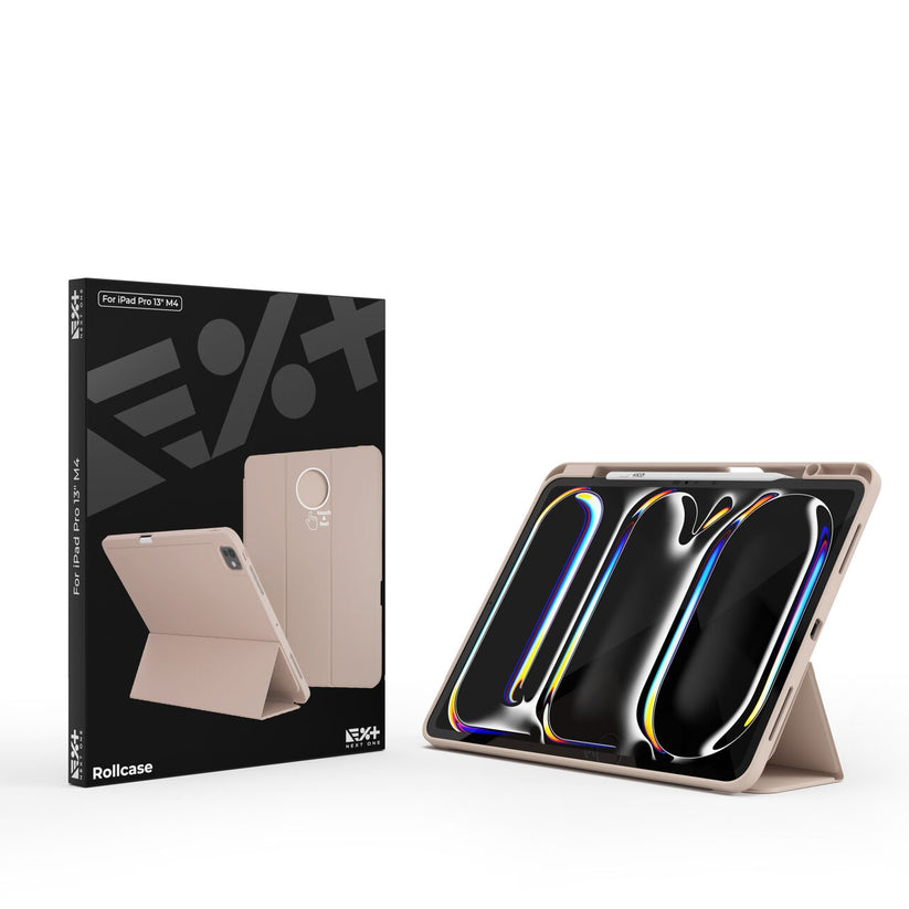 Husa de protectie Next One Rollcase pentru iPad Pro 13" M4, cu suport pentru stilou, Roz - iSTYLE RO