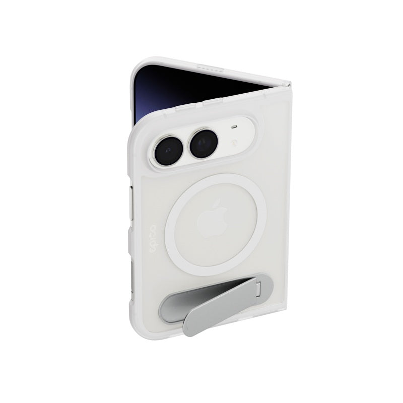 Husa de protectie EPICO pentru iPhone DUO cu stand, Alb