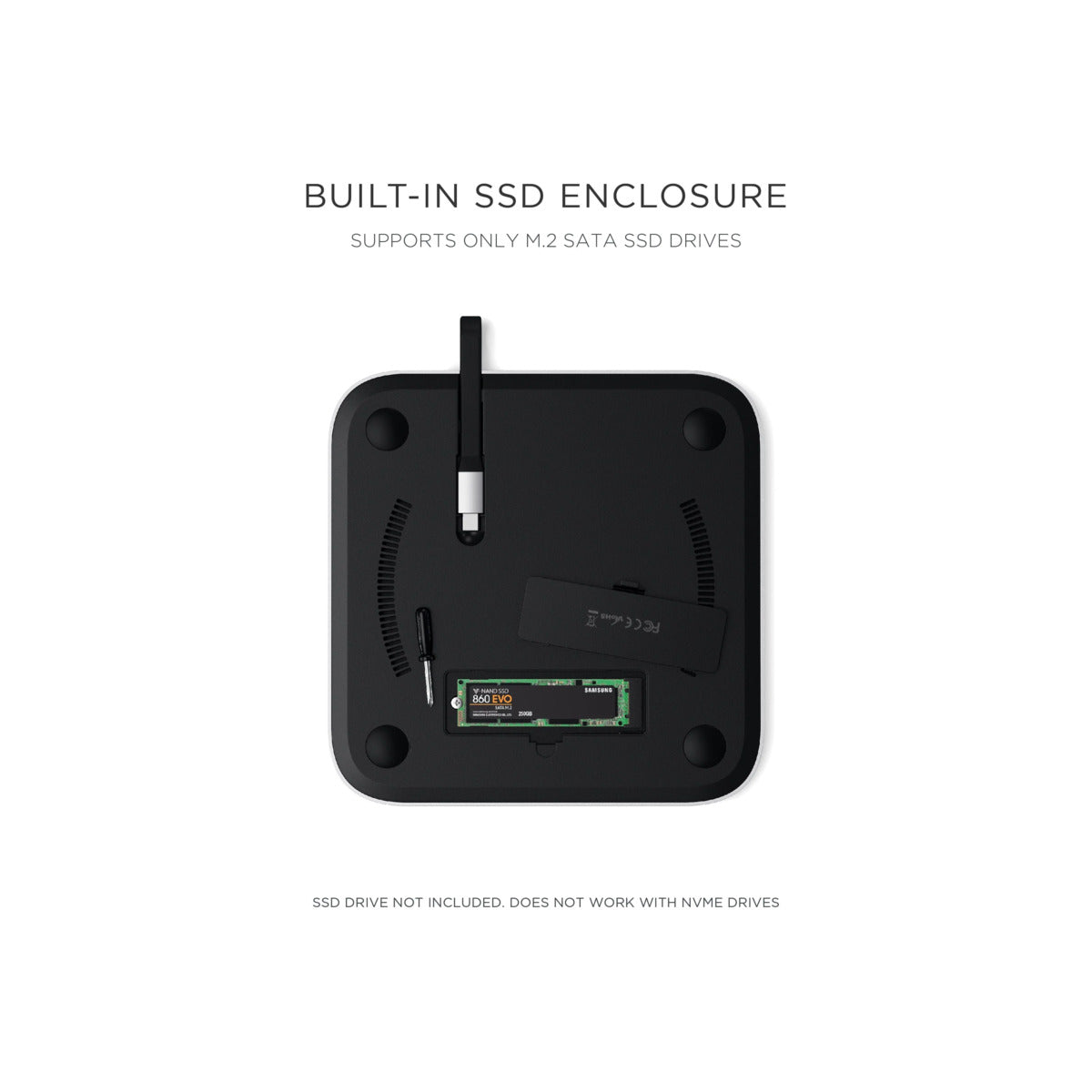 Stand și hub pentru Mac Mini / Studio cu carcasă SSD NVMe - iSTYLE RO