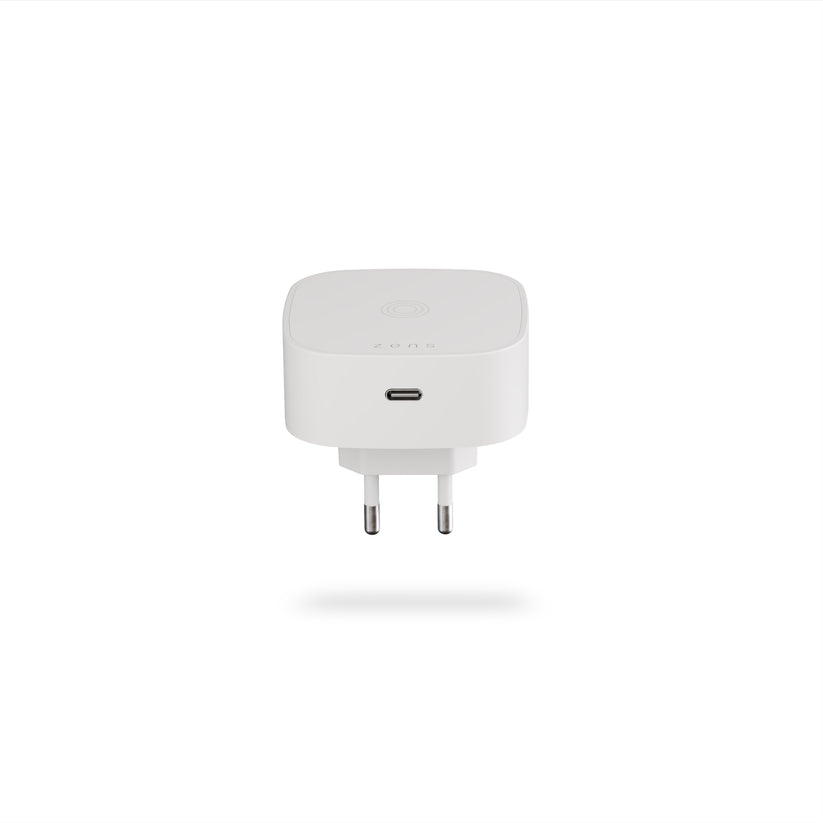 Adaptor priza ZENS cu incarcare wireless, Alb - iSTYLE RO