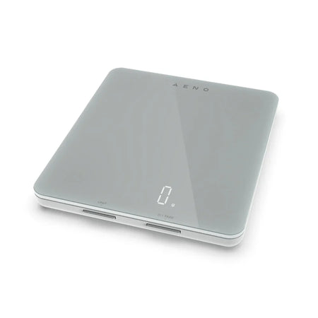 Cantar de bucatarie Aeno, control electronic, tara si RNI, sincronizare cu aplicatie Aeno prin Bluetooth 4.2, analiza nutritiei alimentelor (calorii, proteine, grasimi, colesterol) 8kg, 1g, display LED, Alb