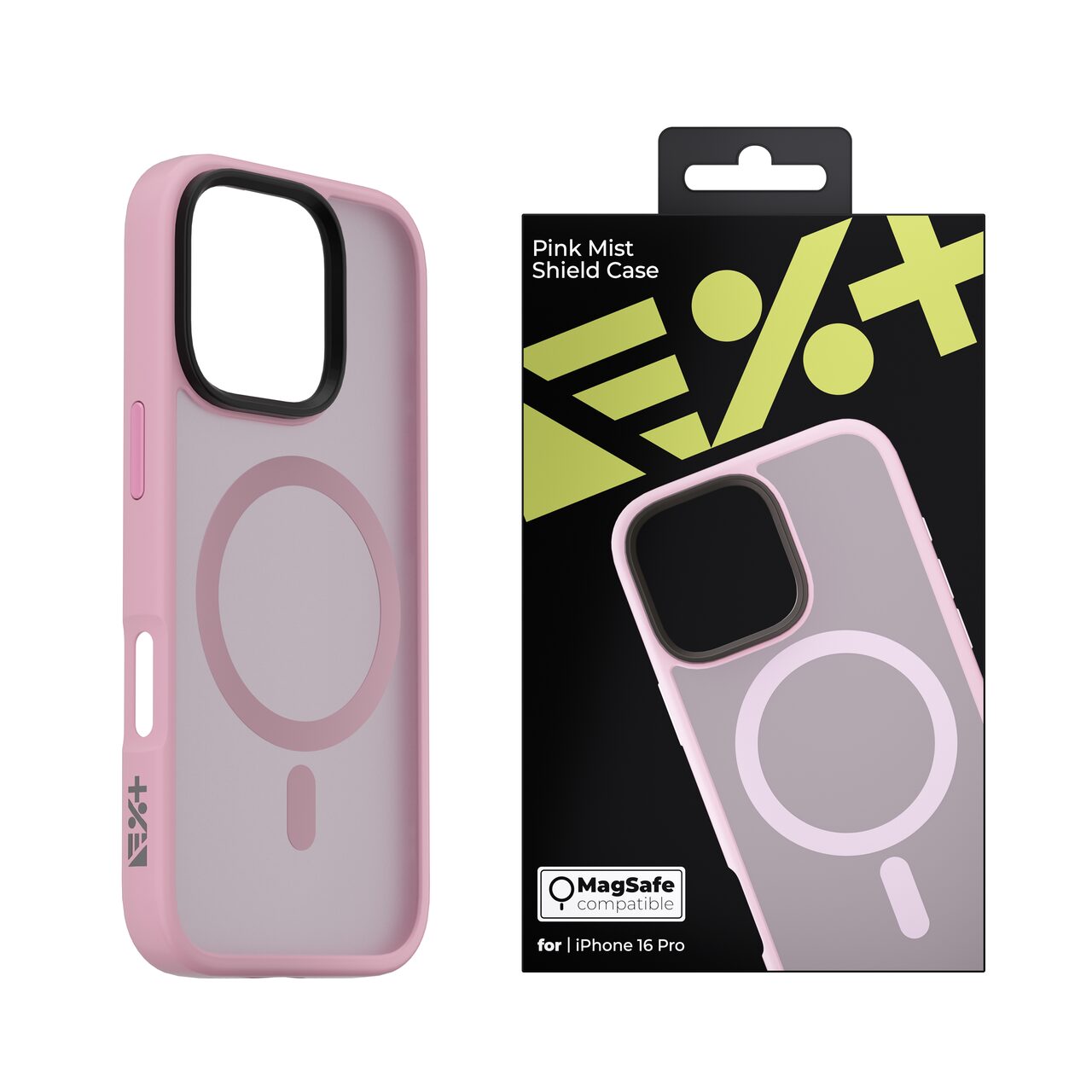 Husa de protectie NEXT ONE Mist Shield cu MagSafe pentru iPhone 16 Pro, Roz - iSTYLE RO