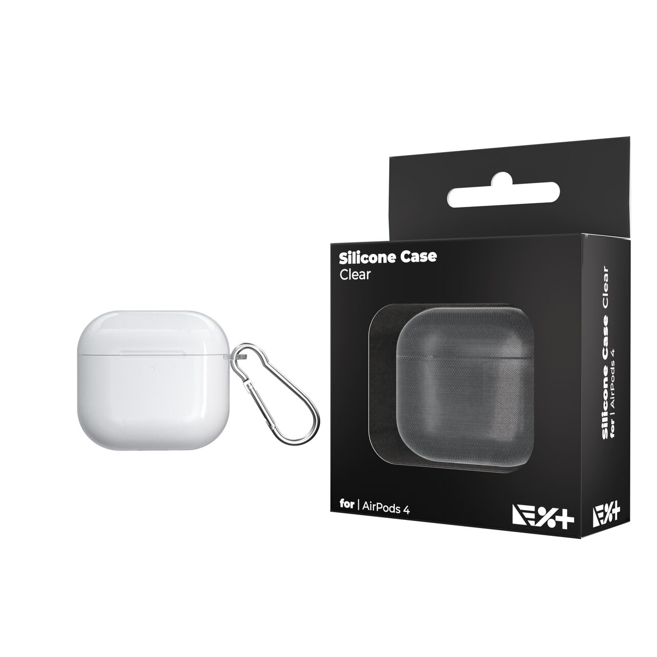 Husa de protectie NOA pentru AirPods 4, Silicon, Transparent