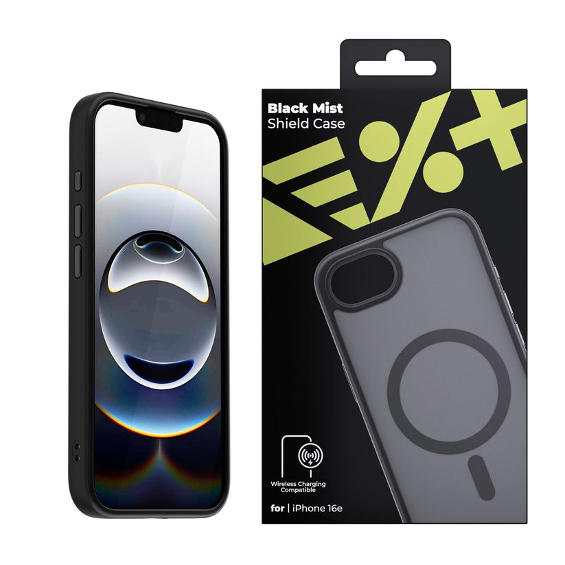 Husa de protectie NEXT ONE Mist Shield cu MagSafe pentru iPhone 16e, Negru - iSTYLE RO