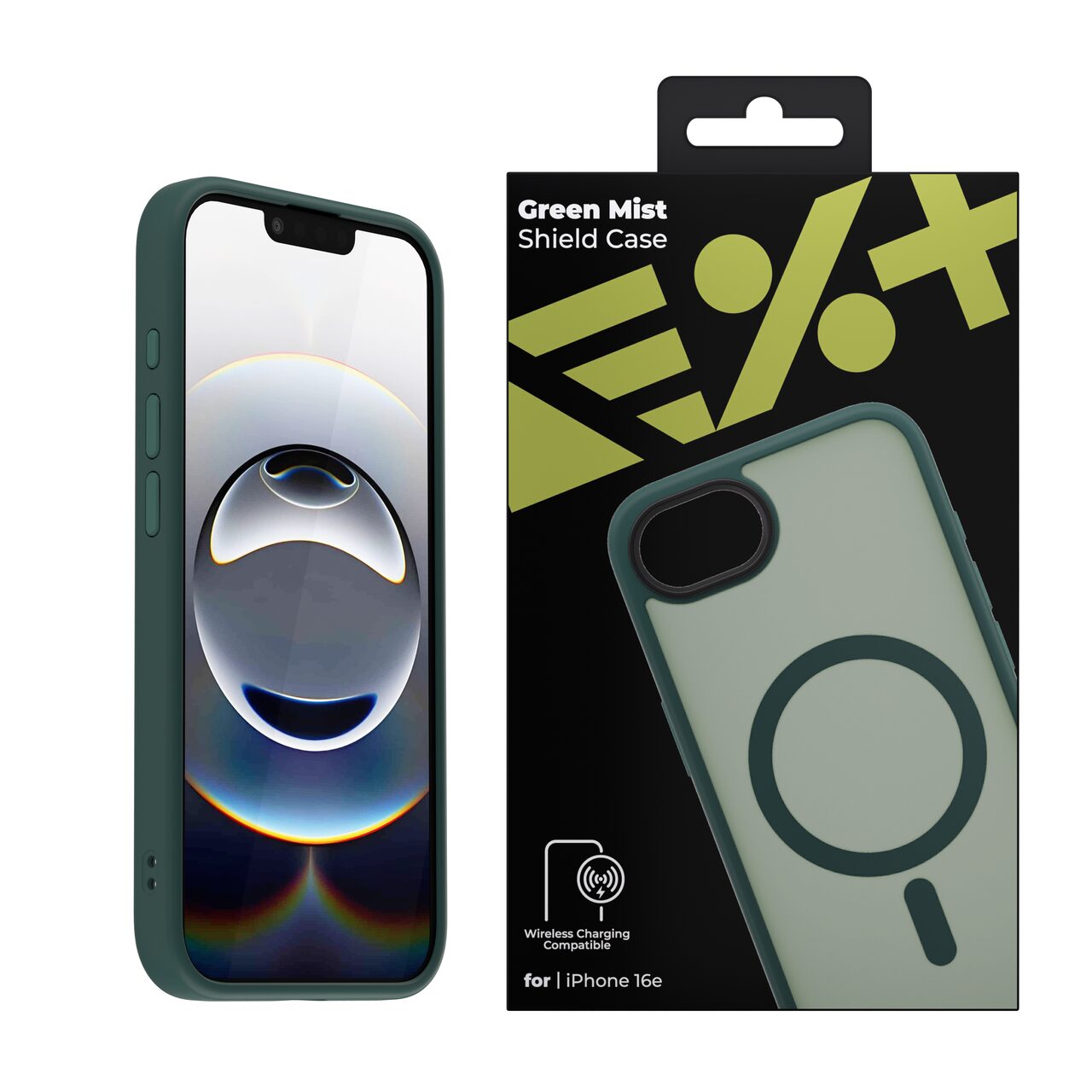 Husa de protectie NEXT ONE Mist Shield cu MagSafe pentru iPhone 16e, Verde - iSTYLE RO