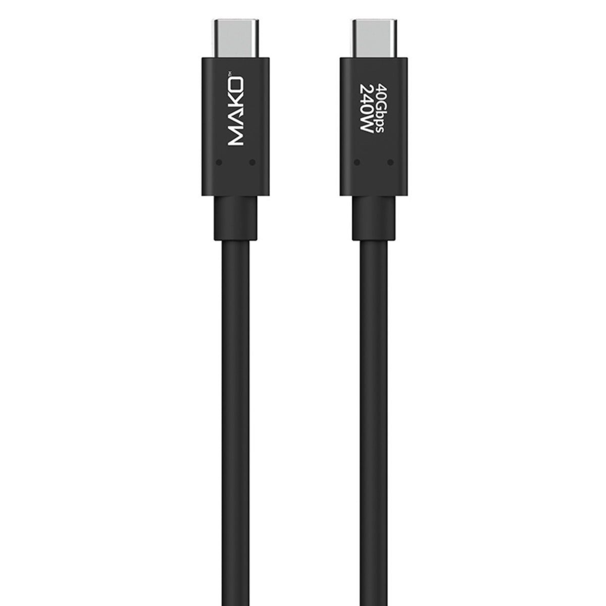 Cablu Mako USB-C la USB-C 240W USB 4.0 2M, Negru