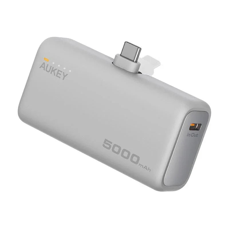 Baterie externa AUKEY Spark Mini, 5000 mAh, USB-C, Silver