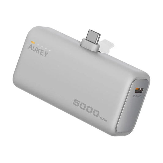 Baterie externa AUKEY Spark Mini, 5000 mAh, USB-C, Silver