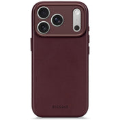 Husa de protectie DECODED pentru iPhone 17 Pro, Piele, Dark Ruby