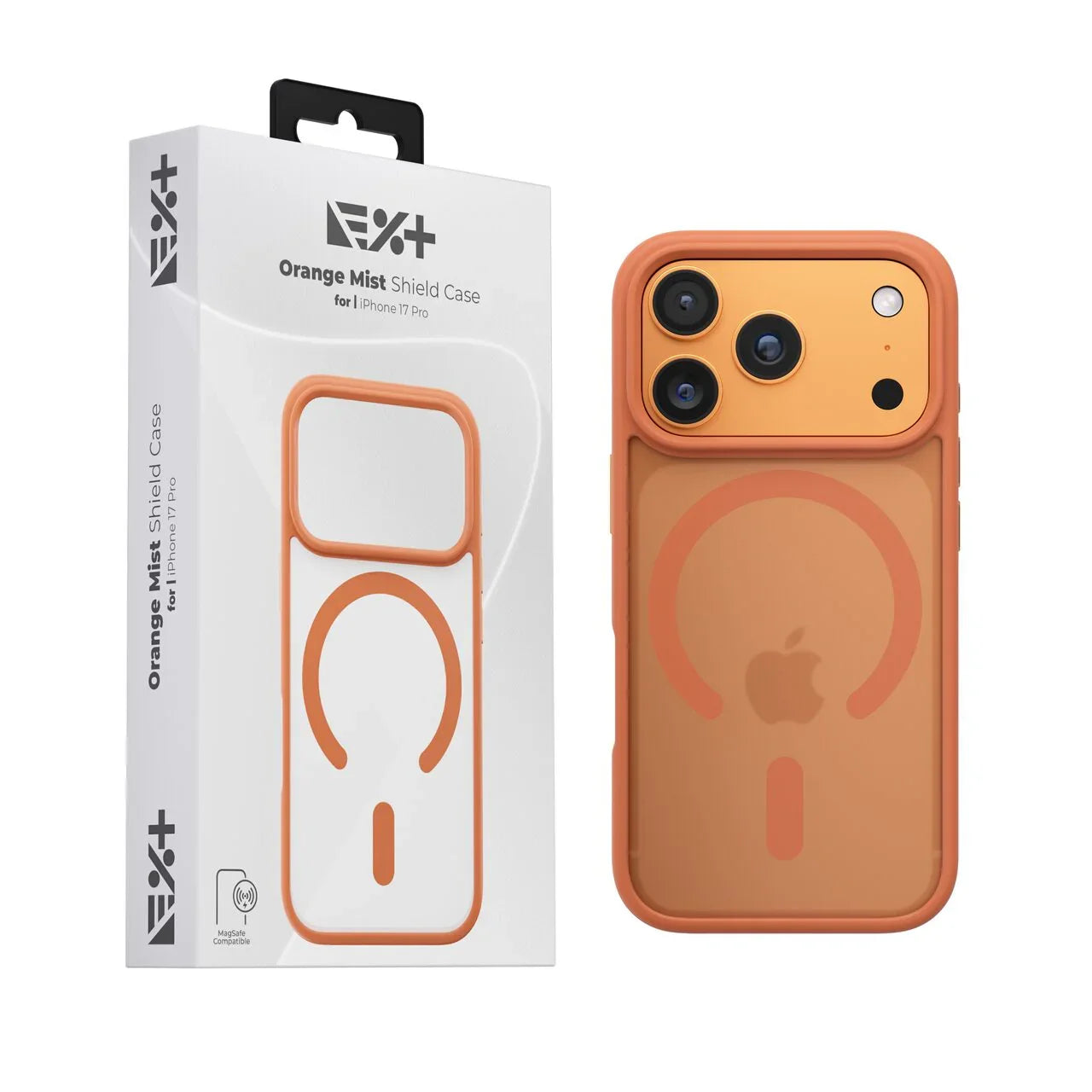 Husa de protectie NOA Mist Shield cu MagSafe pentru iPhone 17 Pro, Portocaliu - iSTYLE.ro