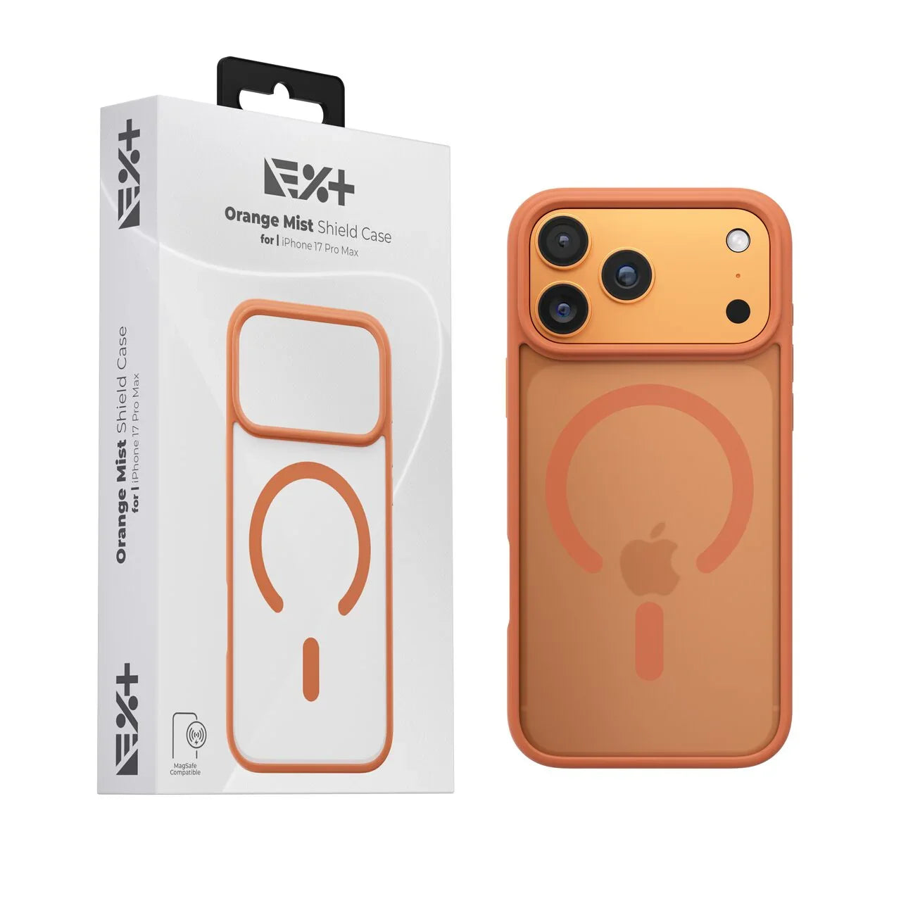 Husa de protectie NOA Mist Shield cu MagSafe pentru iPhone 17 Pro Max, Portocaliu - iSTYLE.ro