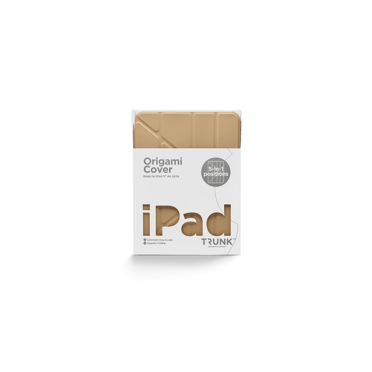 Husa de protectie Trunk Origami pentru iPad 11" - Mocha