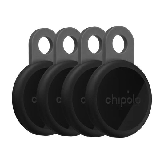 Set 4 trackere reincarcabile Chipolo LOOP, compatibile Find My, Negru