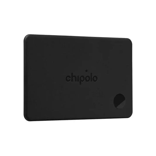 Tracker reincarcabil tip card Chipolo, compatibil Find My, Negru