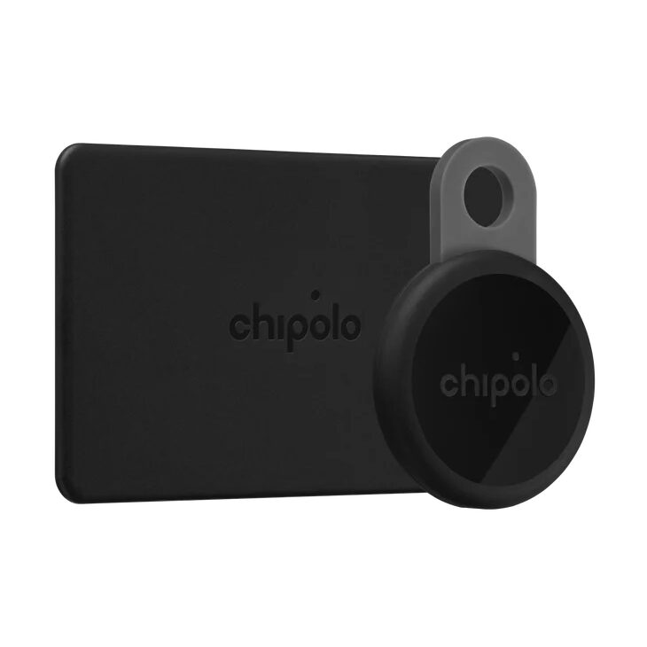 Set de trackere reincarcabile Chipolo Card & LOOP, compatibile Find My, Negru