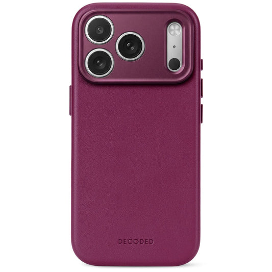 Husa de protectie DECODED pentru iPhone 18 Pro, Piele, Burgundy