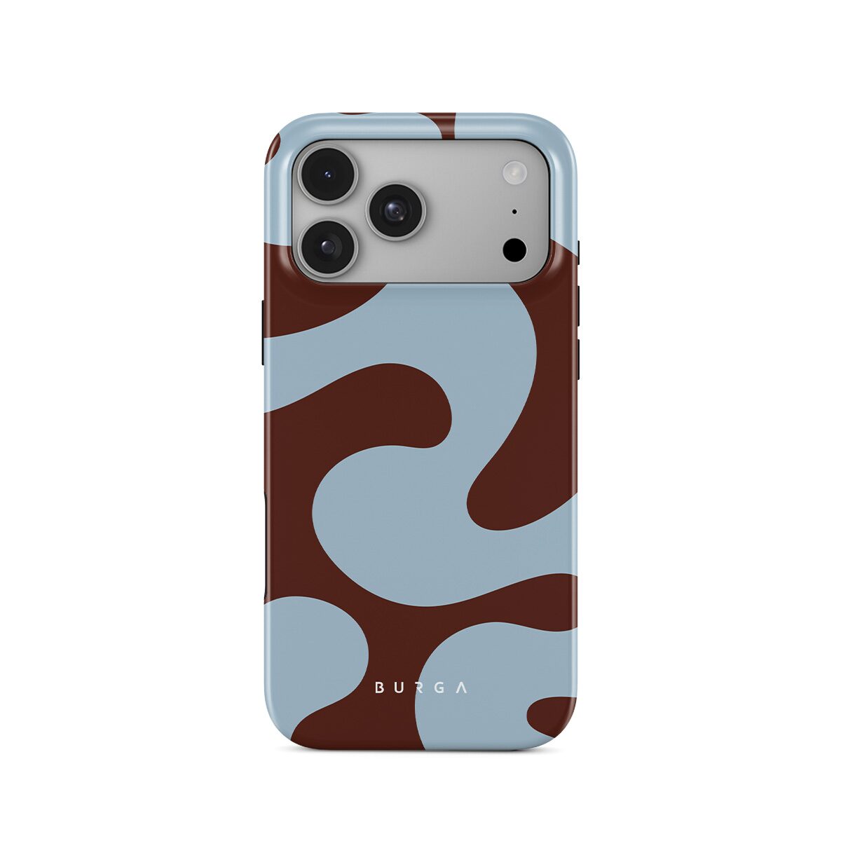 Husa de protectie BURGA pentru iPhone 18 Pro, Maro/Albastru