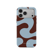 Husa de protectie BURGA pentru iPhone 18 Pro, Maro/Albastru