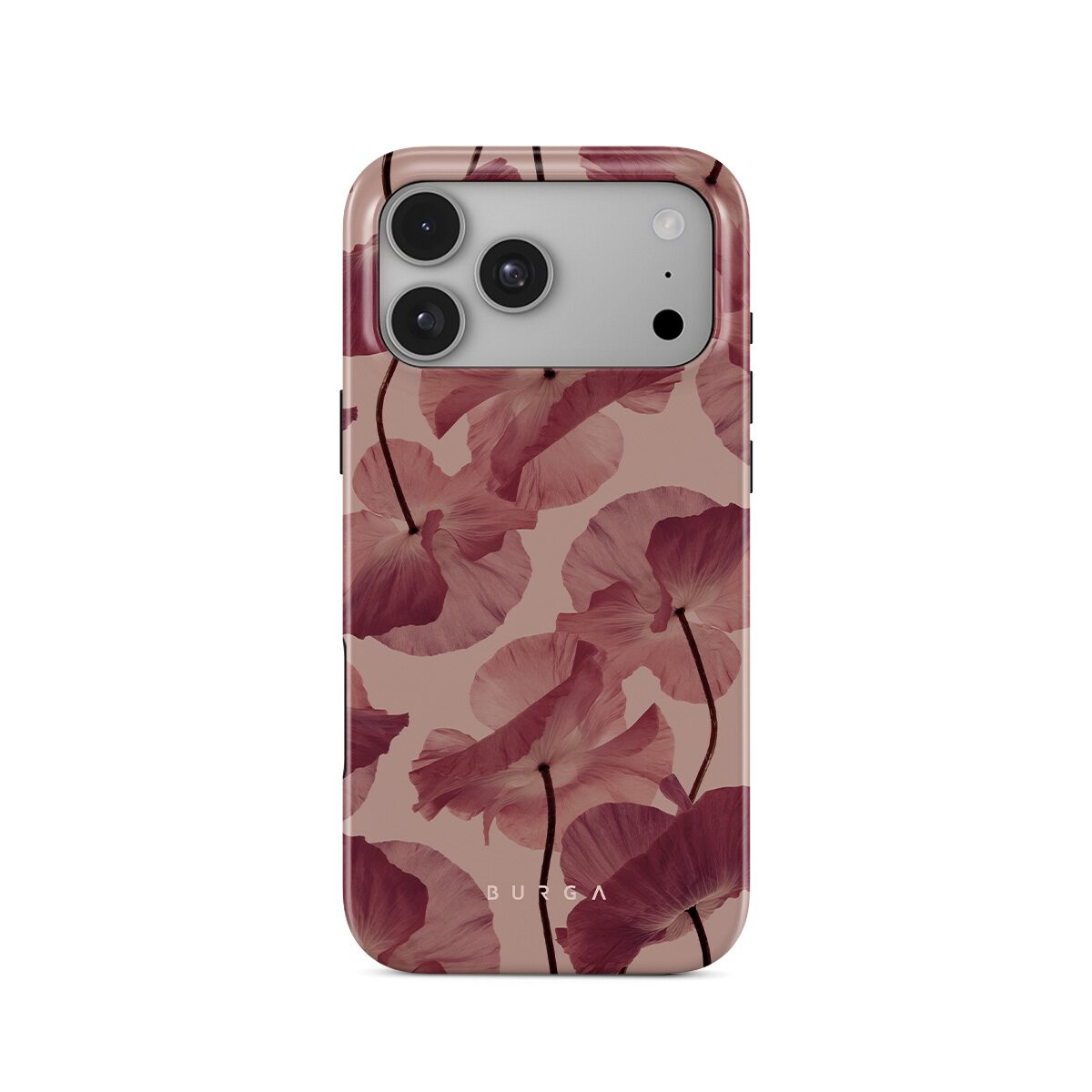 Husa de protectie BURGA pentru iPhone 18 Pro, Flori, Roz