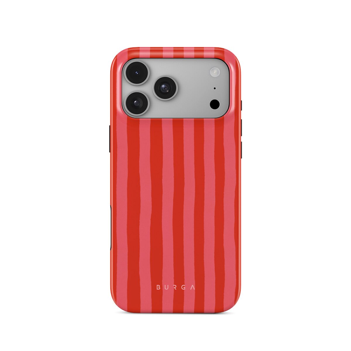 Husa de protectie BURGA pentru iPhone 18 Pro, Dungi, Roz