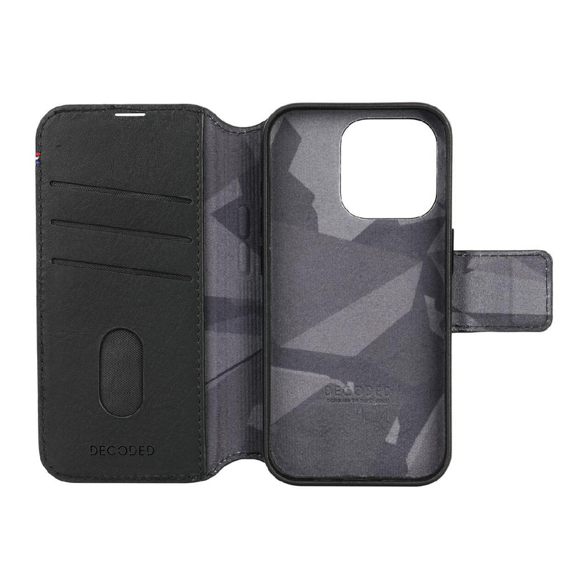 Husa + Portofel Decoded Leather Detachable Wallet pentru iPhone 15 Pro - iSTYLE RO