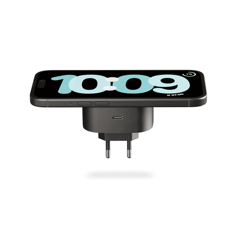 Adaptor priza ZENS cu incarcare wireless, Negru - iSTYLE RO