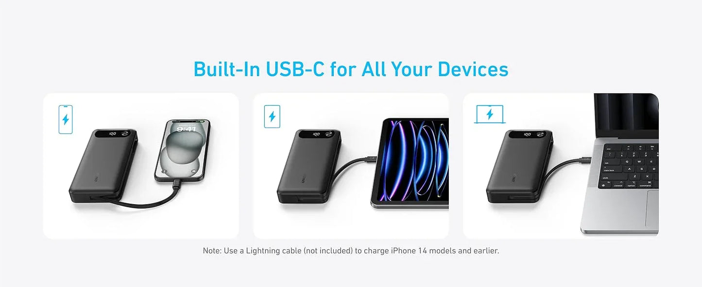 Baterie externa Anker Powercore 20000 mAh 87W cablu USB-C Negru