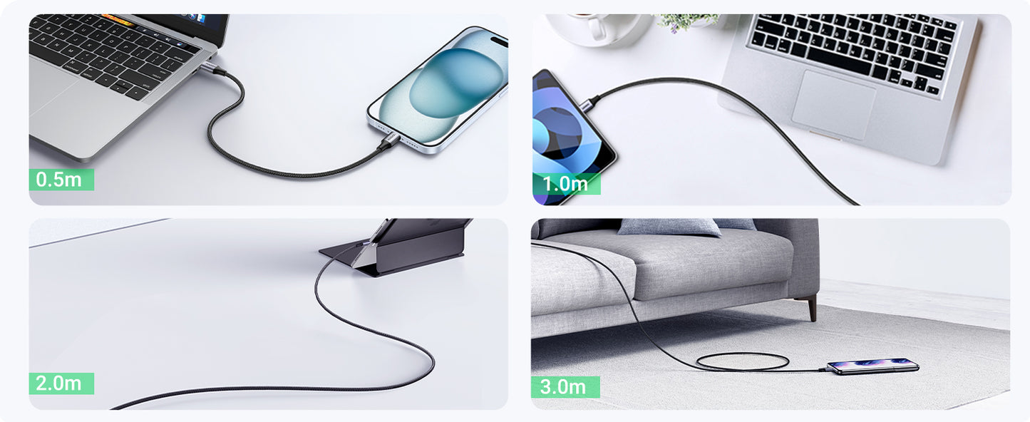 Cablu de date UGREEN USB-C - USB-C, 100W, Super Fast Power, 1m, Negru