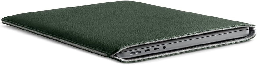 Husa de protectie Woolnut Sleeve pentru MacBook Pro 16", Piele, Verde - iSTYLE RO