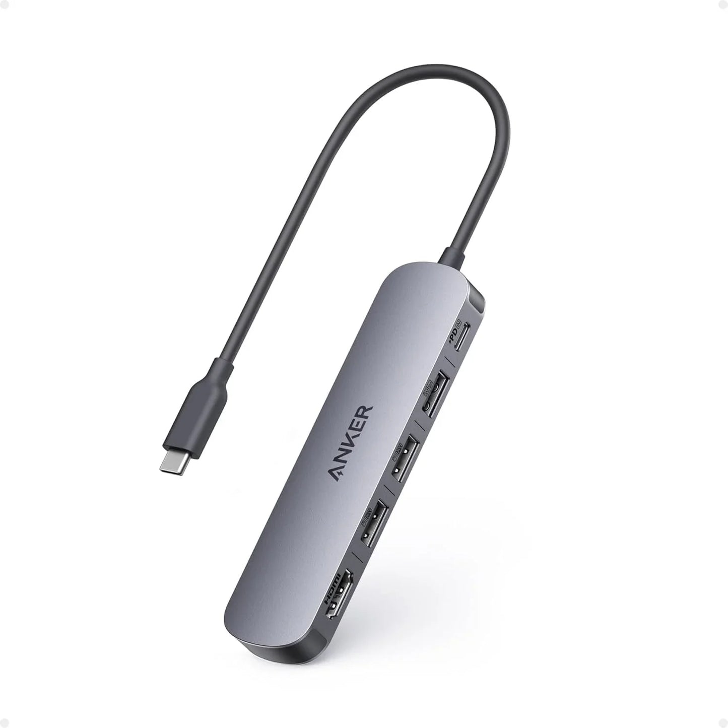 Adaptor Hub Anker USB-C 5-in-1 HDMI 4K@30Hz PD 90W Gri