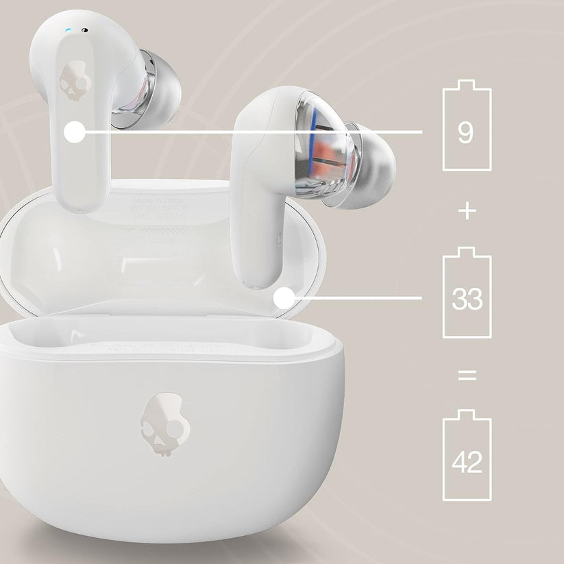 Casti In-Ear, Skullcandy Rail True Wireless, Bluetooth, Bone Orange - iSTYLE RO