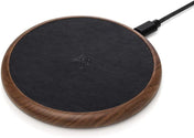 Statie de incarcare Woodcessories EcoPad Wireless, Walnut/Fabric - iSTYLE RO