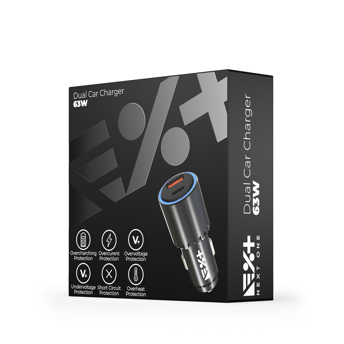 Incarcator auto NEXT ONE 63W USB-USB-C - iSTYLE RO