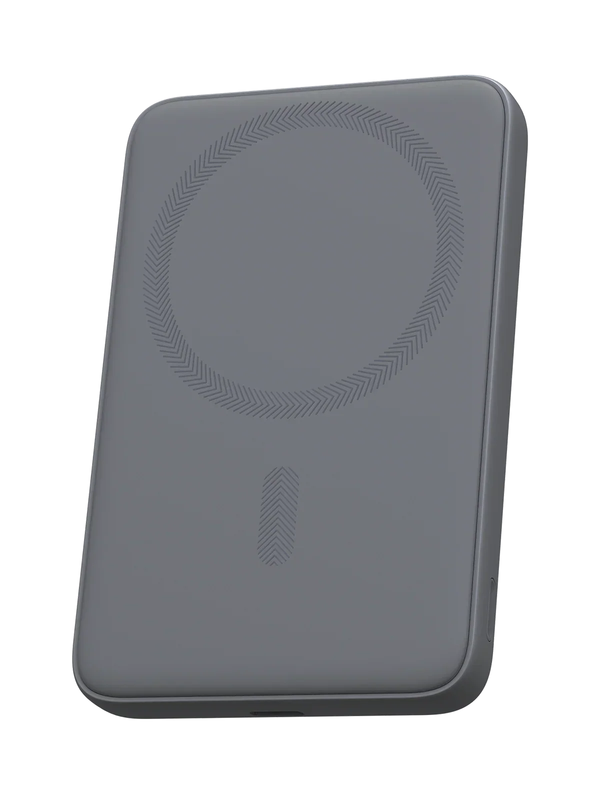 Baterie externa, Powerbank AUKEY 5000 mAh MagSafe – incarcare wireless 15 W + PD 20 W, compact & magnetic, Storm Grey