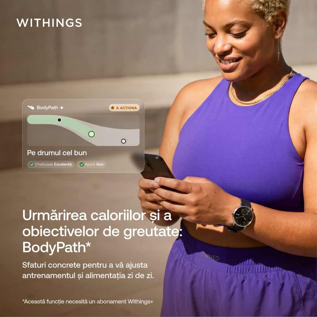 Cântar inteligent Withings BodyFit, Negru