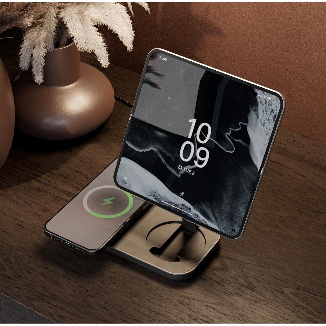 Incarcator wireless ZENS Duo Charger Pro 2, 2-in-1, Qi 2.2, Negru