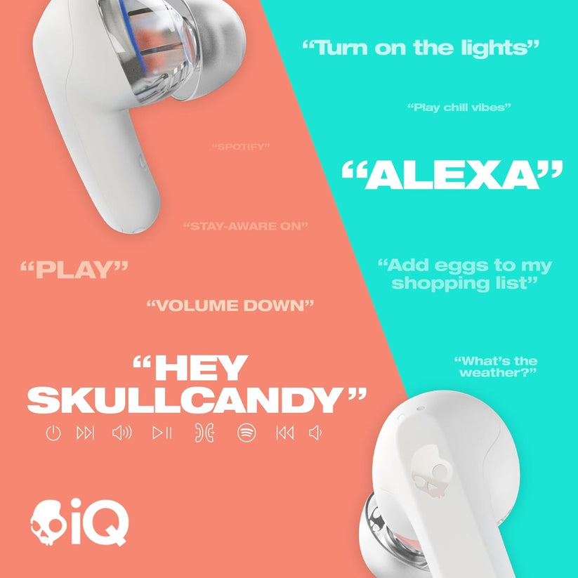 Casti In-Ear, Skullcandy Rail True Wireless, Bluetooth, Bone Orange - iSTYLE RO
