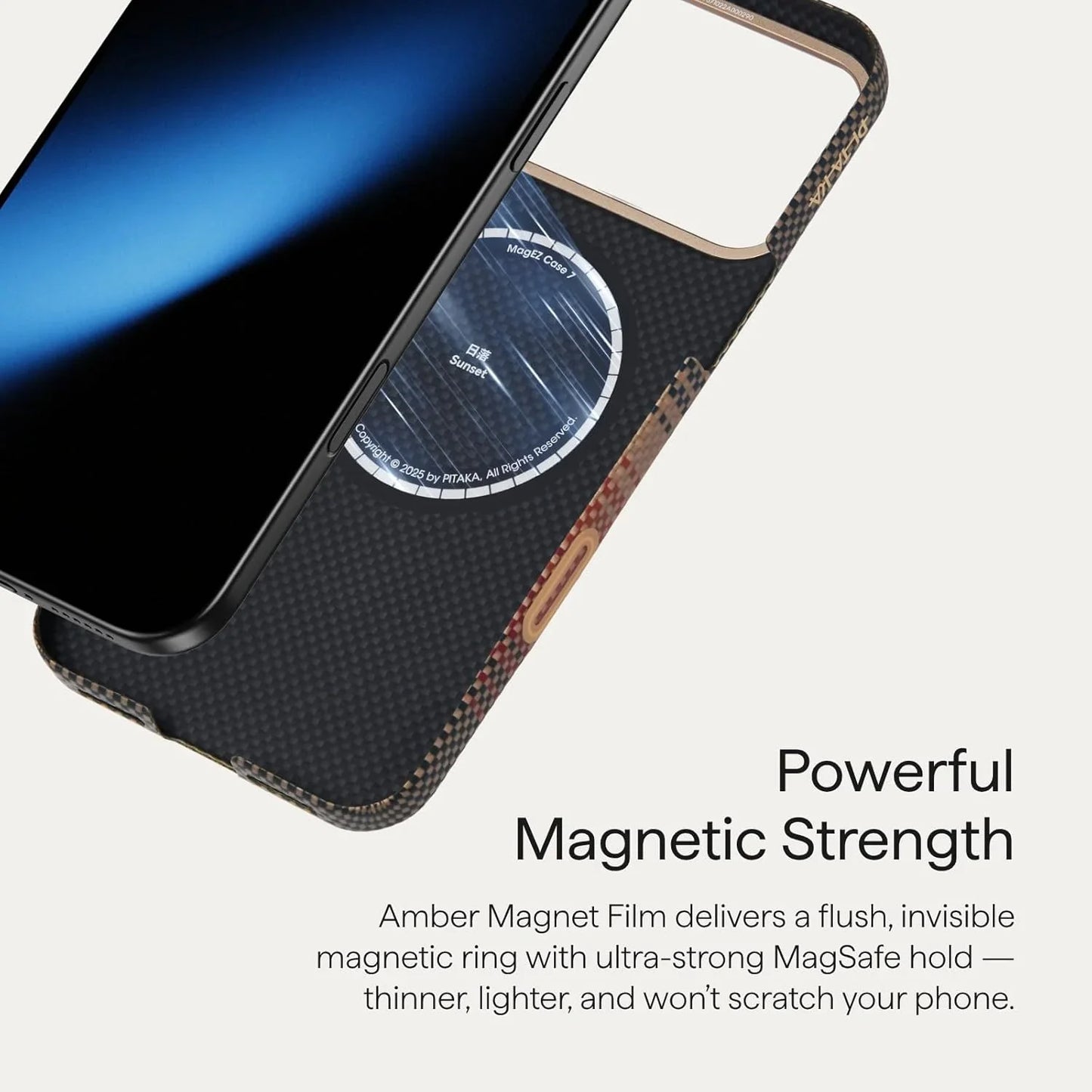 Husa de protectie PITAKA pentru iPhone 17 Pro Max, Portocaliu/Maro