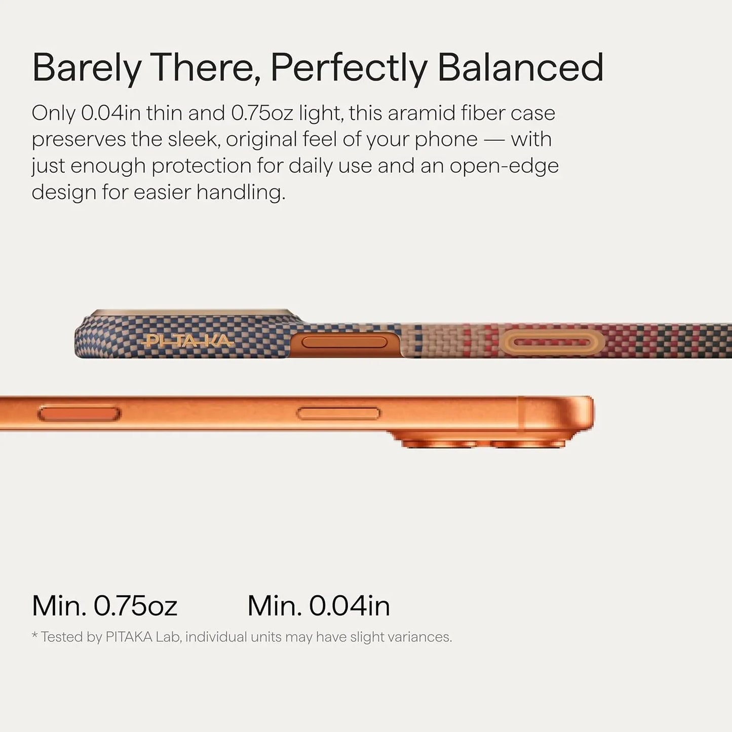 Husa de protectie PITAKA pentru iPhone 17 Pro Max, Portocaliu/Maro