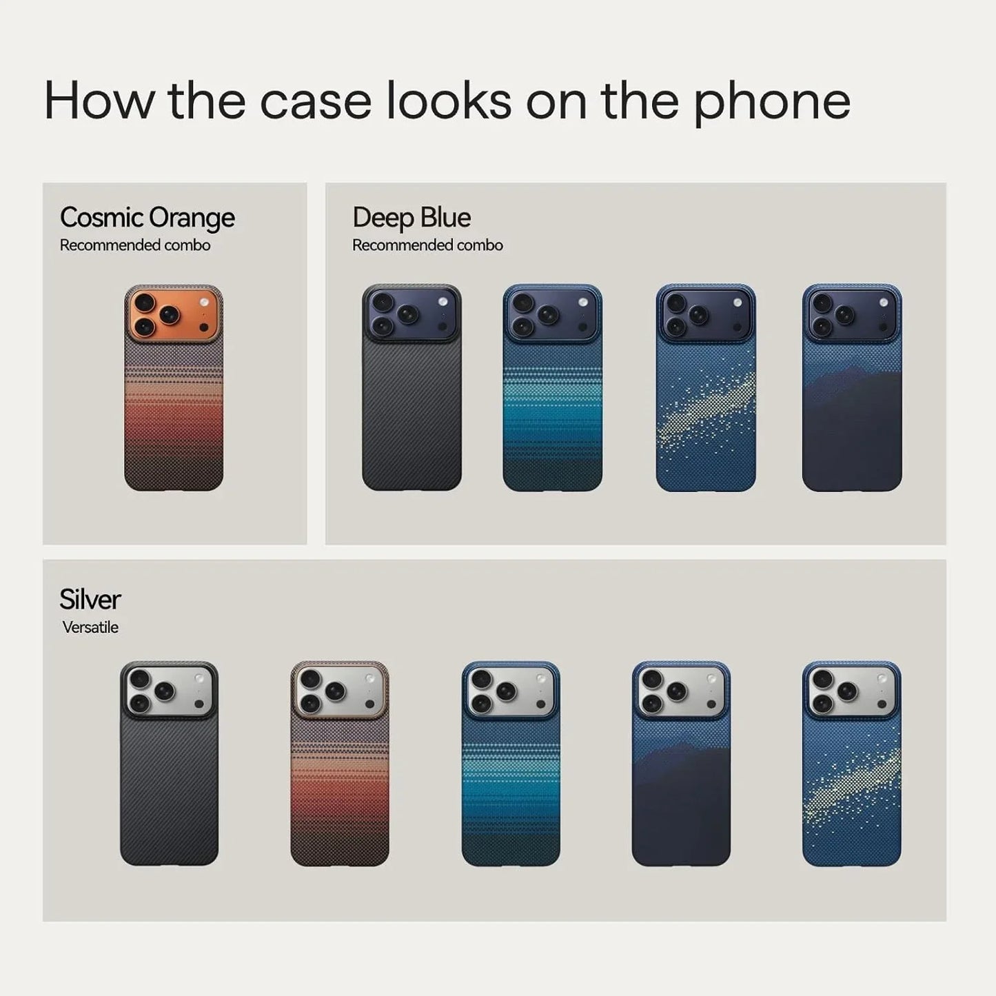 Husa de protectie PITAKA pentru iPhone 17 Pro, Portocaliu/Maro