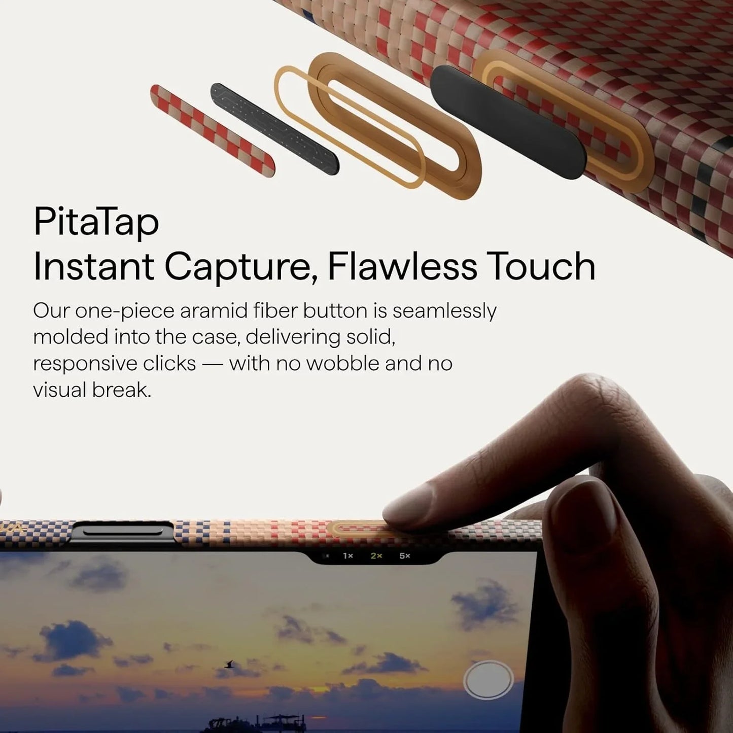 Husa de protectie PITAKA pentru iPhone 17 Pro, Portocaliu/Maro