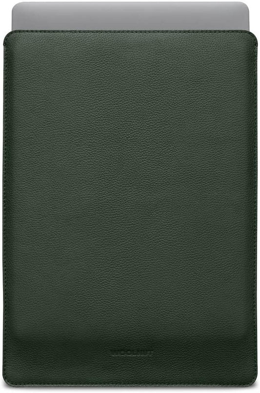 Husa de protectie Woolnut Sleeve pentru MacBook Pro 16", Piele, Verde - iSTYLE RO