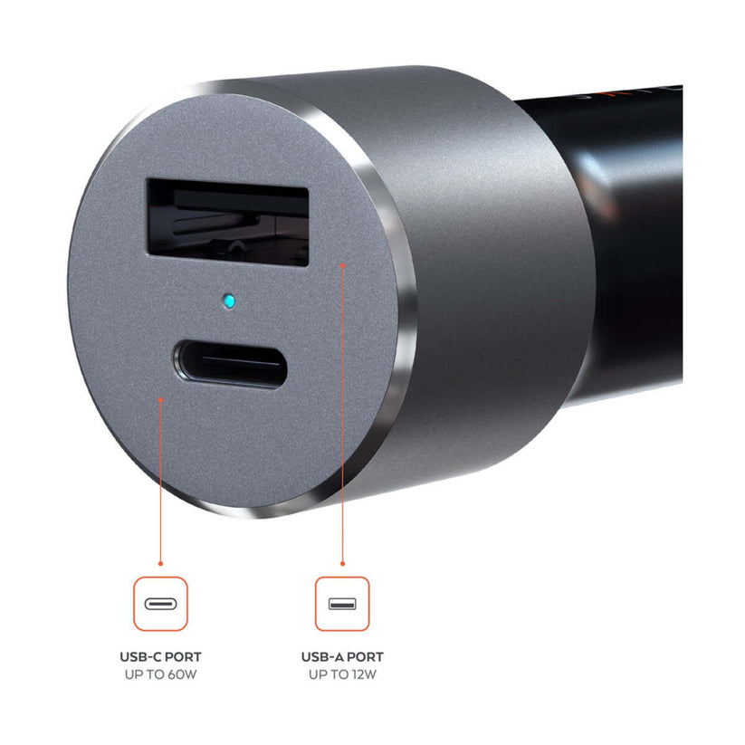 Incarcator auto Satechi 72W Type-C PD Car Charger - Space Gray - iSTYLE RO