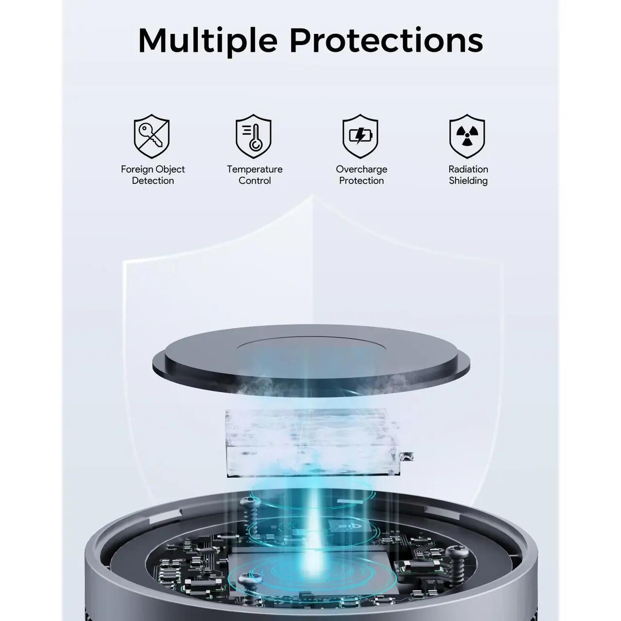 Incarcator AUKEY MagFusion GameFrost Qi2 Magnetic Fast Wireless Charging Active Cooling