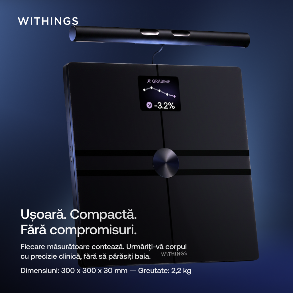Cântar inteligent Withings BodyFit, Negru