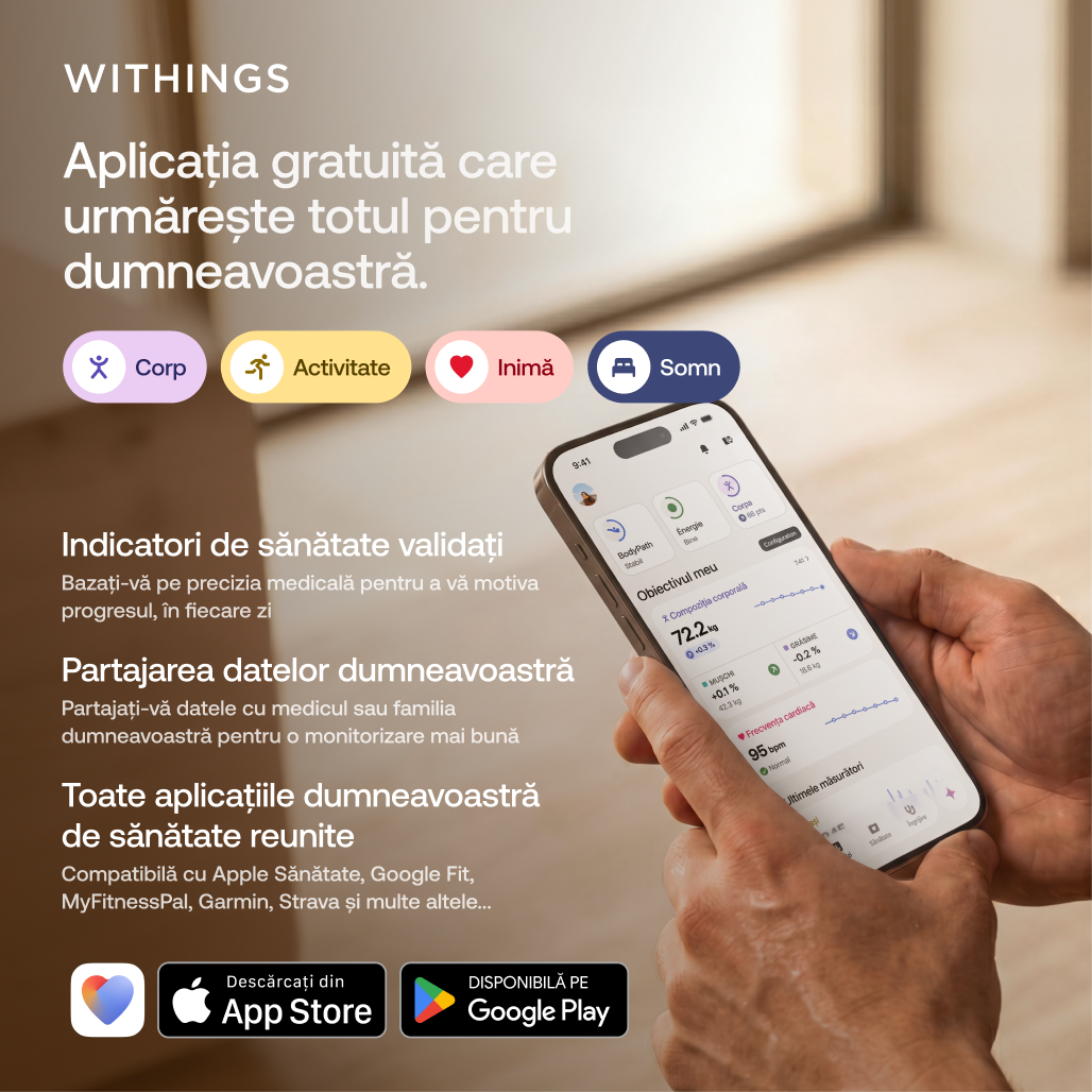 Cântar inteligent Withings BodyScan 2, Negru