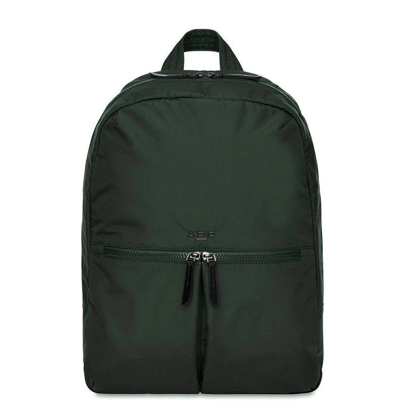 Rucsac Knomo BERLIN Backpack 15-inch Polyester w Split Leather Trim - BOTTLE GREEN (Female) - iSTYLE RO